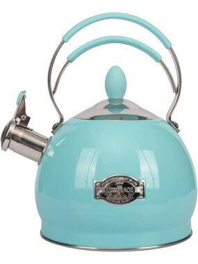 2.6 Quart Blue Stainless Steel Kitchen Tea kettle Whistling Stovetop Induction